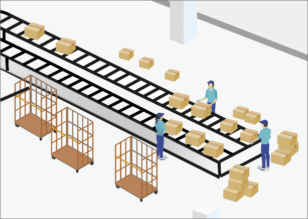 荷分け作業イメージ